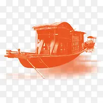 橙色古典渔船影像党建-空若网 橙色古典渔船影像党建-空若网