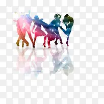 时尚炫彩人物剪影-空若网 时尚炫彩人物剪影-空若网