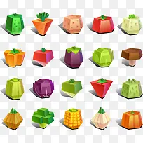 20款抽象蔬菜设计矢量图-空若网 20款抽象蔬菜设计矢量图-空若网