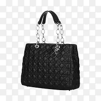 DIOR黑色真皮菱格戴妃包-空若网 DIOR黑色真皮菱格戴妃包-空若网