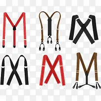 矢量彩色背带-空若网 矢量彩色背带-空若网