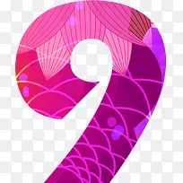 紫色卡通气泡数字-空若网 紫色卡通气泡数字-空若网