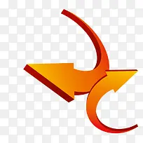 矢量橙色箭头-空若网 矢量橙色箭头-空若网