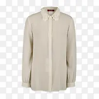 花边领桑蚕丝长袖衬衫-空若网 花边领桑蚕丝长袖衬衫-空若网