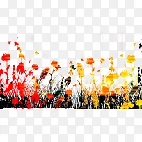 多彩杂草兴奋漂浮装饰免费素材-空若网 多彩杂草兴奋漂浮装饰免费素材-空若网