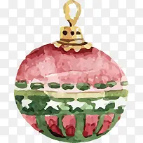 圣诞水彩吊球设计-空若网 圣诞水彩吊球设计-空若网