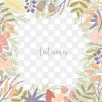 矢量彩色植物边框-空若网 矢量彩色植物边框-空若网