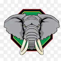 卡通象鼻子象牙绿色-空若网 卡通象鼻子象牙绿色-空若网