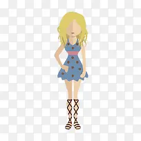 黄发女人扁平化免抠素材-空若网 黄发女人扁平化免抠素材-空若网