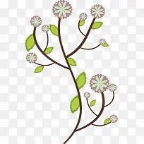 淡紫色野花树枝-空若网 淡紫色野花树枝-空若网