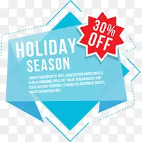 蓝色几何标签-空若网 蓝色几何标签-空若网