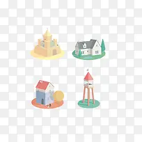 扁平化建筑物-空若网 扁平化建筑物-空若网