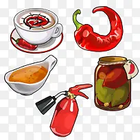 卡通辣椒美食插画图片-空若网 卡通辣椒美食插画图片-空若网