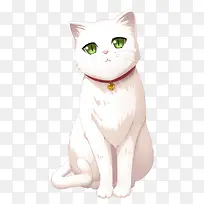 忧郁卡通白色小猫-空若网 忧郁卡通白色小猫-空若网