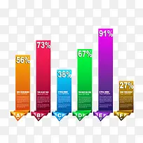 矢量百分比柱图-空若网 矢量百分比柱图-空若网