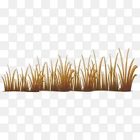 棕黄色手绘草丛装饰图案-空若网 棕黄色手绘草丛装饰图案-空若网