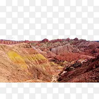 蓝天下的多彩丹霞-空若网 蓝天下的多彩丹霞-空若网