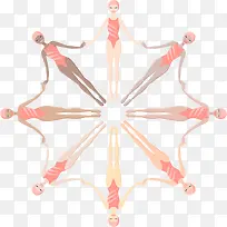 矢量手绘游泳美女-空若网 矢量手绘游泳美女-空若网