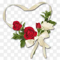 心形丝带玫瑰花-空若网 心形丝带玫瑰花-空若网