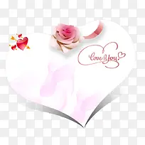 玫瑰花爱心卡片-空若网 玫瑰花爱心卡片-空若网