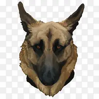 矢量水彩手绘狼犬-空若网 矢量水彩手绘狼犬-空若网