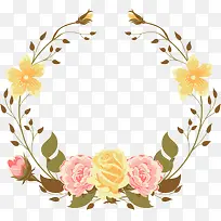 黄色美丽春季草环-空若网 黄色美丽春季草环-空若网