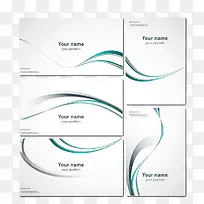 抽象波浪线条卡片设计矢量-空若网 抽象波浪线条卡片设计矢量-空若网