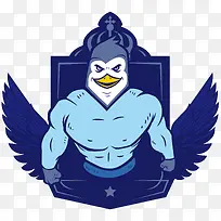 翅膀矢量卡通风格企鹅-空若网 翅膀矢量卡通风格企鹅-空若网