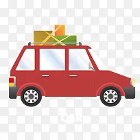 矢量红色汽车素材-空若网 矢量红色汽车素材-空若网