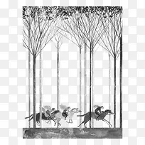 卡通树林树枝-空若网 卡通树林树枝-空若网