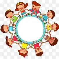 卡通可爱人手拉手-空若网 卡通可爱人手拉手-空若网