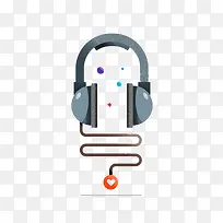 扁平插画耳机-空若网 扁平插画耳机-空若网