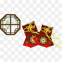 矢量图喜庆福袋-空若网 矢量图喜庆福袋-空若网