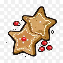 手绘星星面包图案-空若网 手绘星星面包图案-空若网