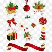 圣诞装饰物插画素材库-空若网 圣诞装饰物插画素材库-空若网