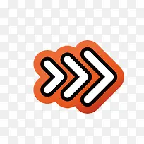 橙色箭头-空若网 橙色箭头-空若网