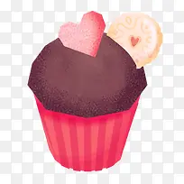 红色爱心小清新水彩手绘蛋糕矢量-空若网 红色爱心小清新水彩手绘蛋糕矢量-空若网