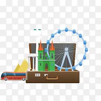 扁平矢量旅游素材-空若网 扁平矢量旅游素材-空若网