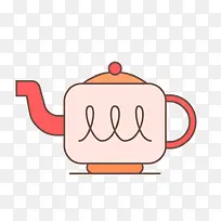 茶壶卡通矢量素材-空若网 茶壶卡通矢量素材-空若网