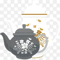 矢量茶壶素材-空若网 矢量茶壶素材-空若网