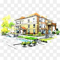 插画建筑-空若网 插画建筑-空若网