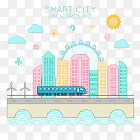 卡通城市环境交通河流素材图片-空若网 卡通城市环境交通河流素材图片-空若网