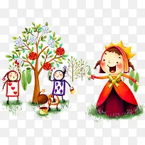 小女孩与玫瑰树-空若网 小女孩与玫瑰树-空若网