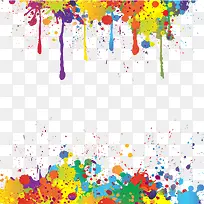 五颜六色的墨迹矢量素材-空若网 五颜六色的墨迹矢量素材-空若网