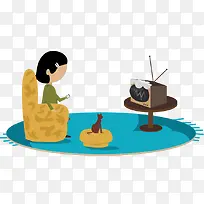 看电视的妈妈-空若网 看电视的妈妈-空若网