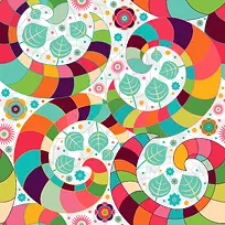 矢量螺旋彩色花纹-空若网 矢量螺旋彩色花纹-空若网