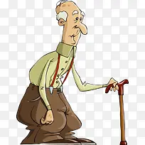 卡通老爷爷免抠图案-空若网 卡通老爷爷免抠图案-空若网