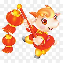 小羊快乐的打着灯笼串-空若网 小羊快乐的打着灯笼串-空若网