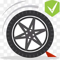 扁平化卡通轮胎交通-空若网 扁平化卡通轮胎交通-空若网