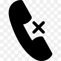 取消电话耳符号与跨图标-空若网 取消电话耳符号与跨图标-空若网